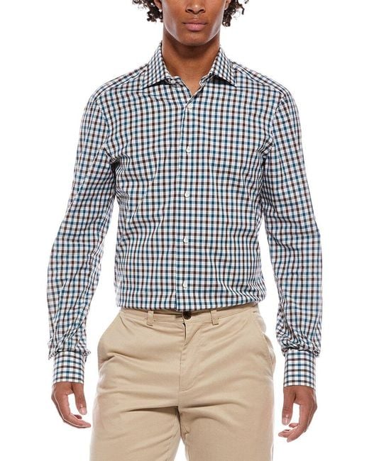 Isaia Blue Mix Dress Shirt for men