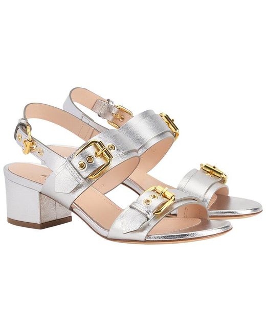 Agl Attilio Giusti Leombruni Metallic Lala Straps Leather Sandal