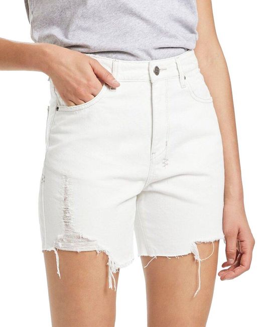 Ksubi Denim Racer Short in White - Save 
