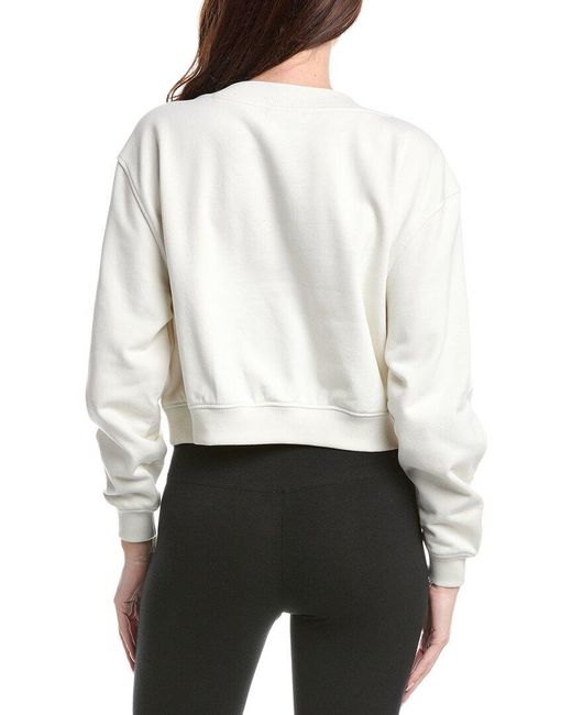 Sweaty Betty White Revive Crop Sweatshirt