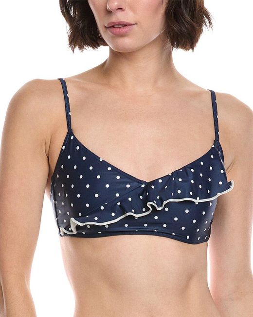 summersalt Blue The Ruffle Marina Bikini Top