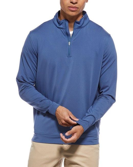 Peter Millar Blue 1/4-Zip Pullover for men
