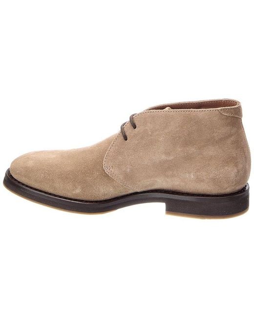 Brunello Cucinelli Natural Suede Chukka Boot for men