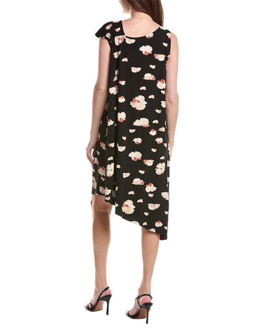 Masai Black Printed Midi Dress