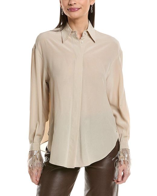 Brunello Cucinelli Natural Silk Blouse