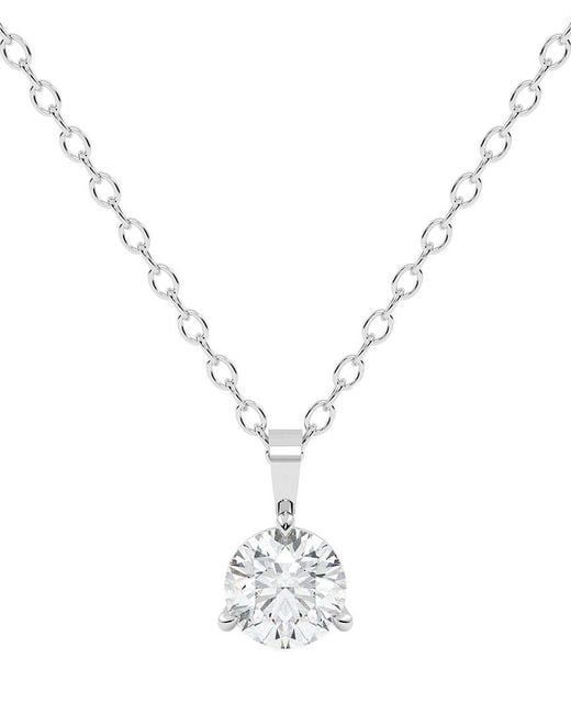 Lab Grown Diamonds Metallic 14K 0.33 Ct. Tw. Lab-Grown Diamond Necklace