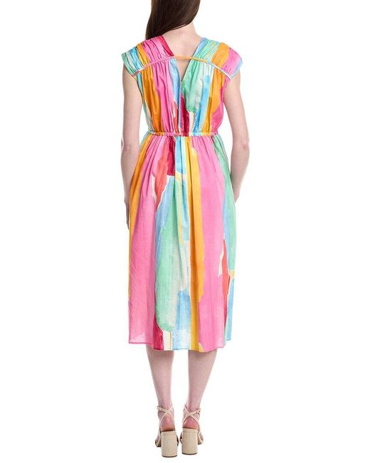 CROSBY BY MOLLIE BURCH White Emmett Linen-Blend Dress