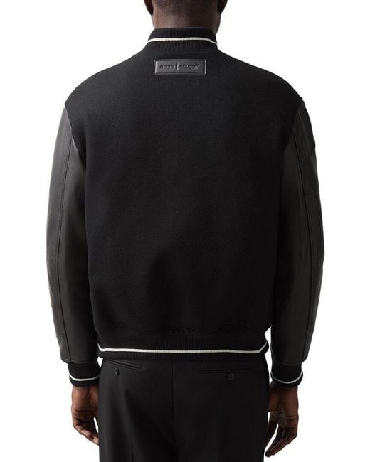 Reiss Black Circuit Leather Jacket for men