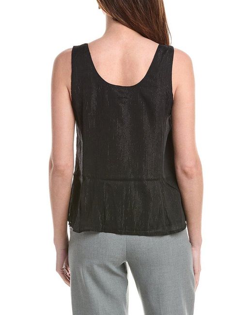 Nicole Miller Black Solid Top