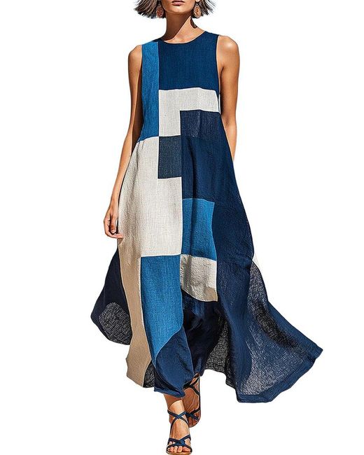 FLORIDA CLOTHING Blue Maxi Dress