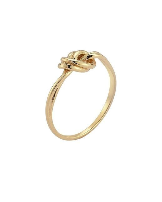 Italian Gold White 14K Love Knot Ring