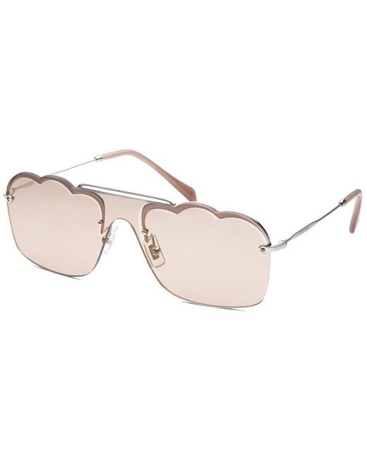 Miu Miu Pink Mu55us 33mm Sunglasses