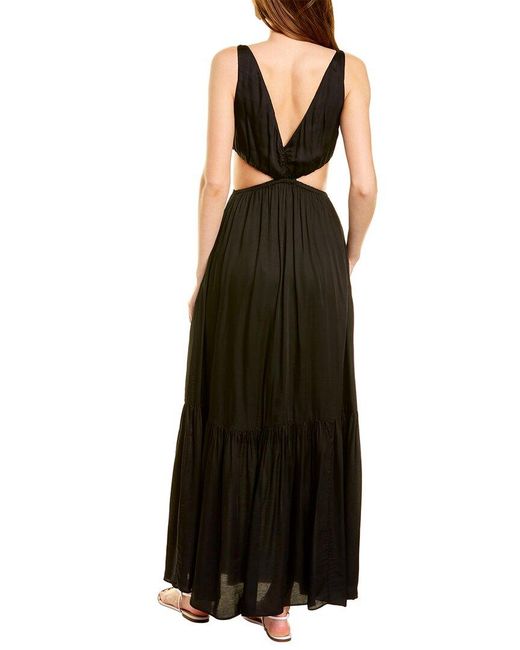 Ash Black Pari Cutout Maxi Dress