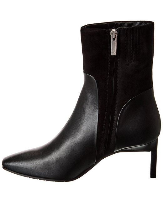 Aquatalia Black Rowanna Weatherproof Leather Boot