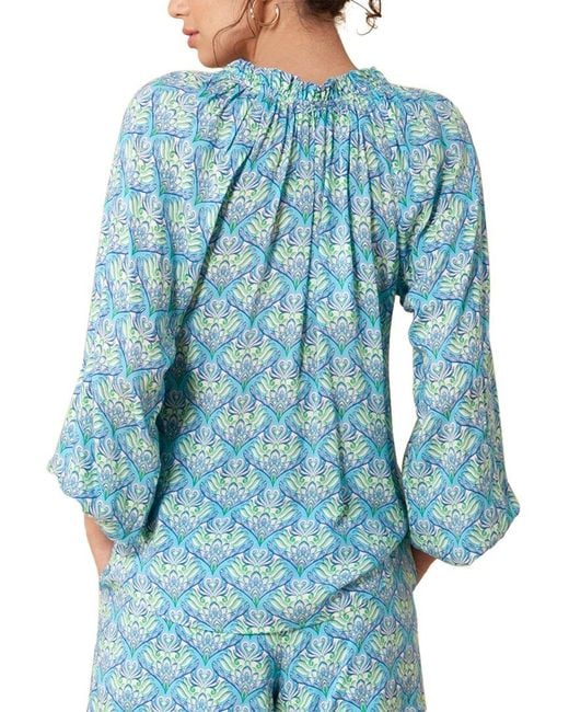 Hale Bob Blue Printed Top