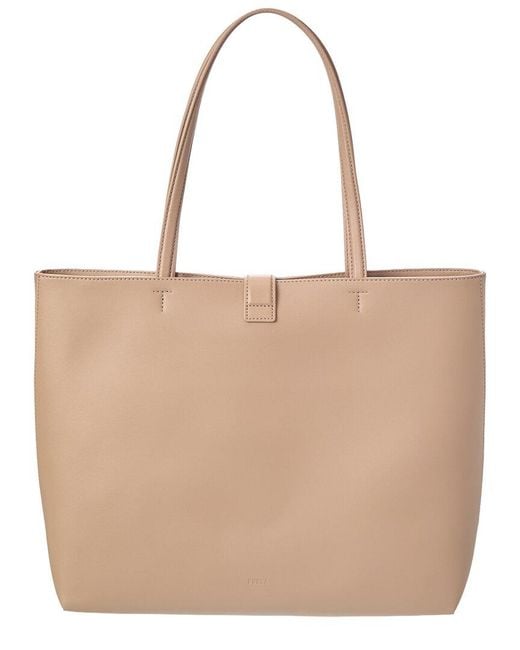 Furla Mianova Large Leather Tote in Natural | Lyst
