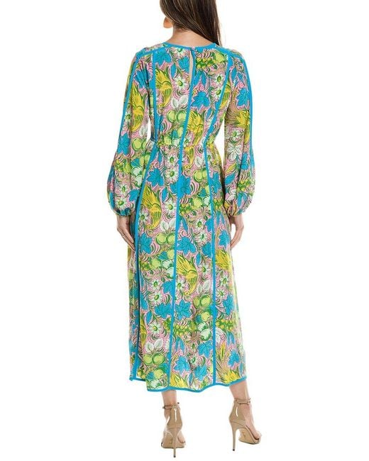 Diane von Furstenberg Blue Scott Maxi Dress