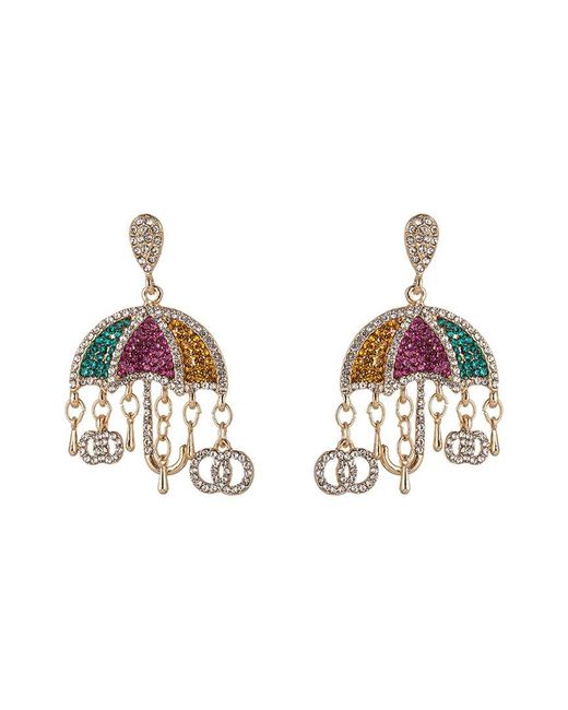 Eye Candy LA Multicolor The Luxe Collection Cz Under My Umbrella Earrings