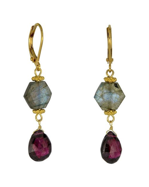Rachel Reinhardt Jewelry White Gemstone Droplet Earrings