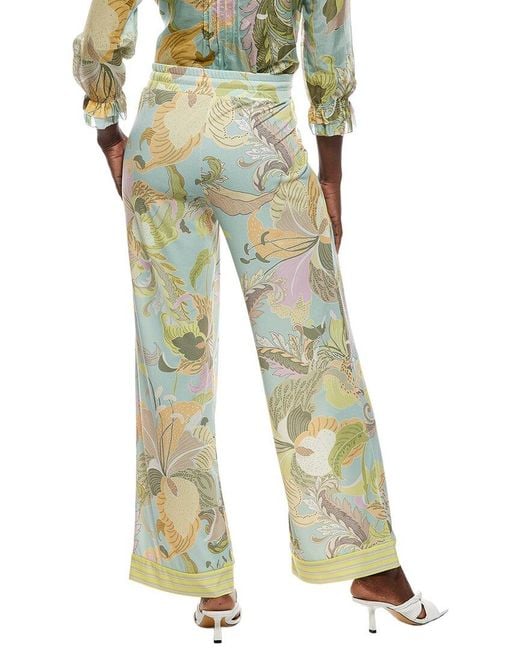 Marc Cain Green Printed Pant