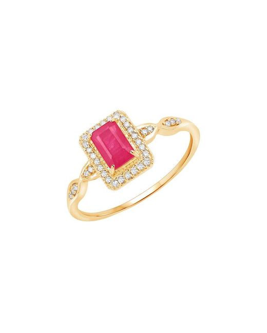 Diana M Pink Fine Jewelry 14k 0.75 Ct. Tw. Diamond & Ruby Ring
