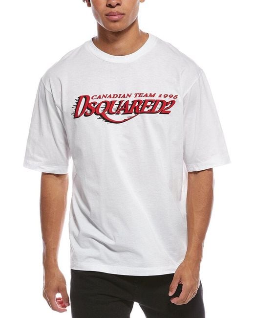 DSquared² White Graphic T-Shirt for men