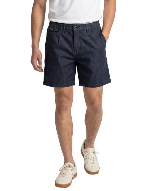 Civil Society Blue Montgomery Relaxed Fit Officer Short for men