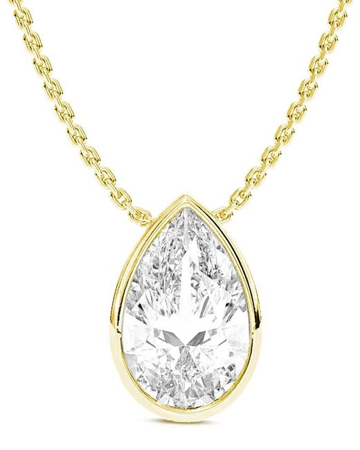 Amairah Metallic 14K 5.00 Ct. Tw. Lab-Grown Diamond Solitaire Pendant Necklace