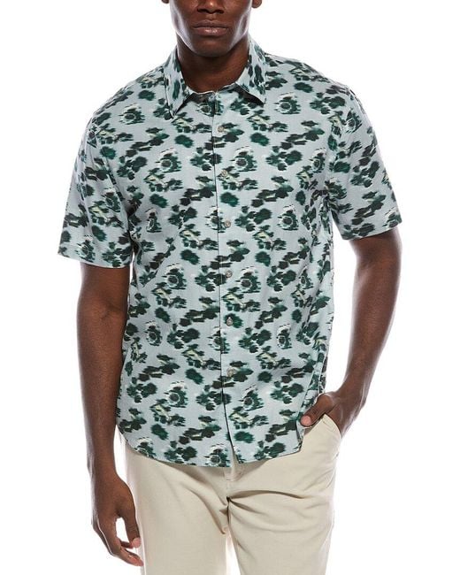 Vince Blue Printed Shirt for men