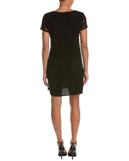 Jude Connally Black Ella Flocked Lace Dress