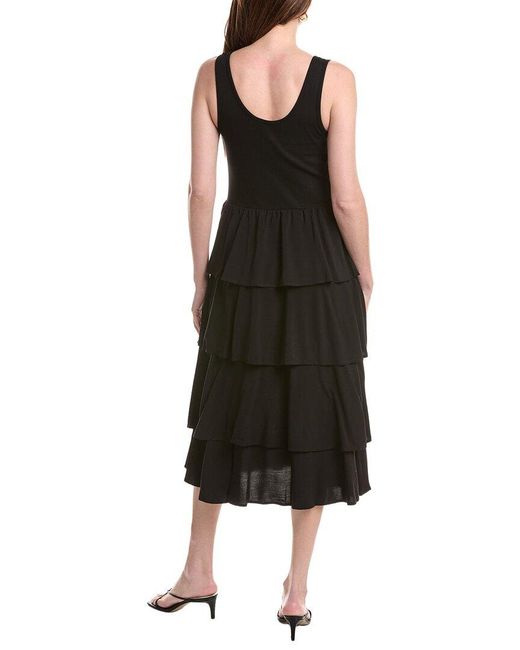 Ellen Tracy Black Twofer Tiered Dress