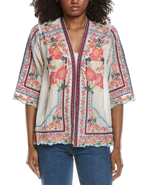 Johnny Was Blue Fuji Kimono