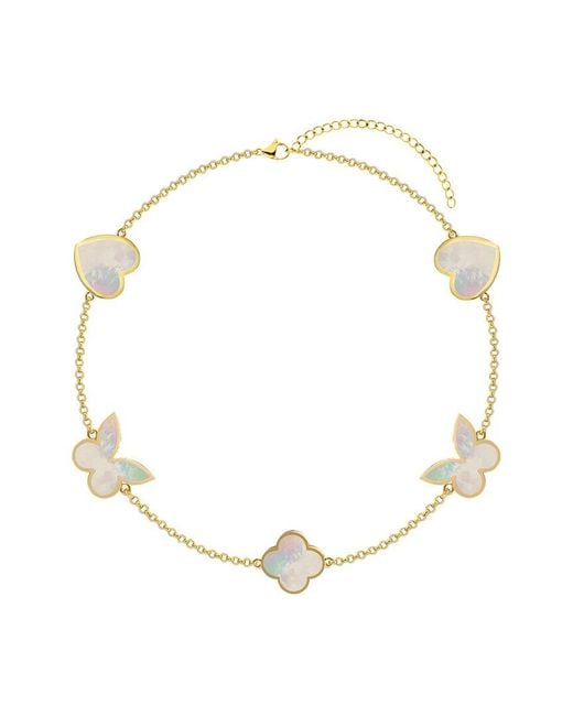 Gabi Rielle Metallic 14K Over 10-12Mm Mother Of Pearl Stackable Bracelet