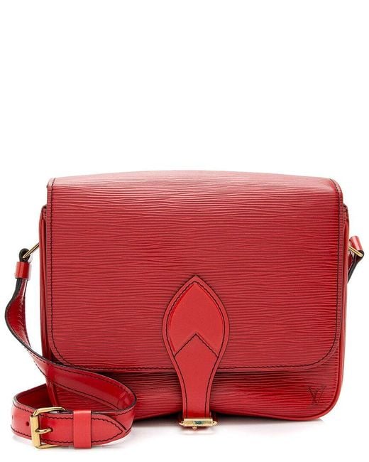 Louis Vuitton Red Epi Leather Cartouchiere Mm (Authentic Pre-Owned)
