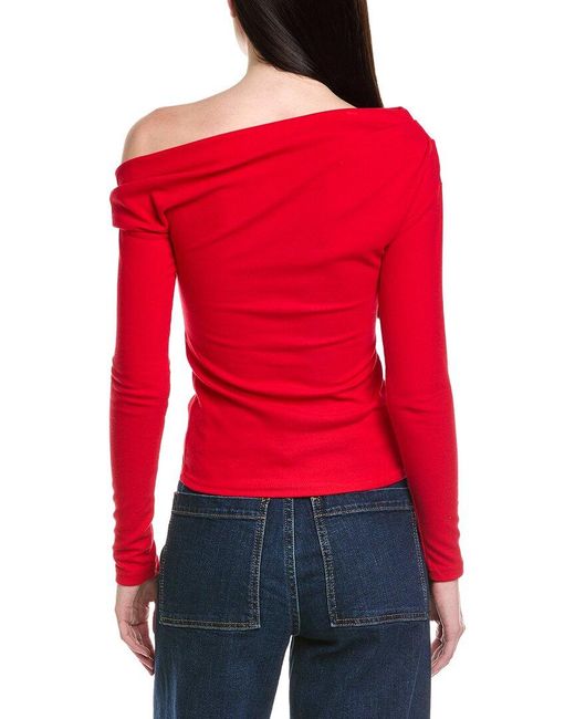 Madison Miles Red Off-The-Shoulder Top