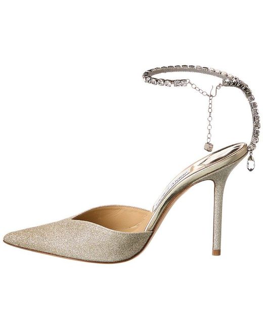 Jimmy Choo Metallic Saeda 100 Glitter Pump