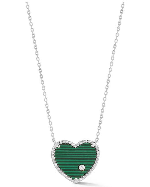 Glaze Jewelry White Malachite Cz Necklace