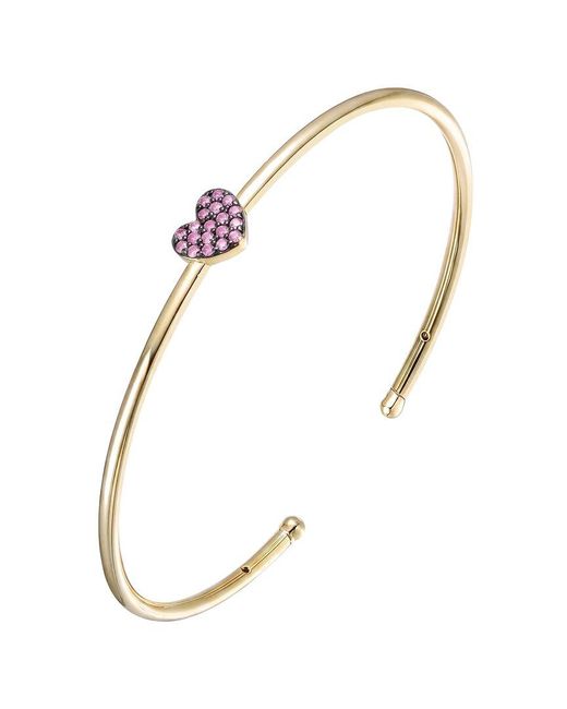 Genevive Jewelry Multicolor Rachel Glauber 14K Plated Cz Bangle Bracelet