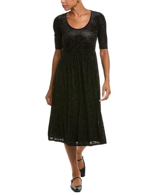 Johnny Was Black Tova Helena Midi Dress
