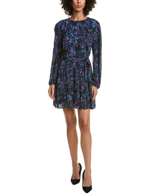 Bella Dahl Blue Tiered Mini Dress