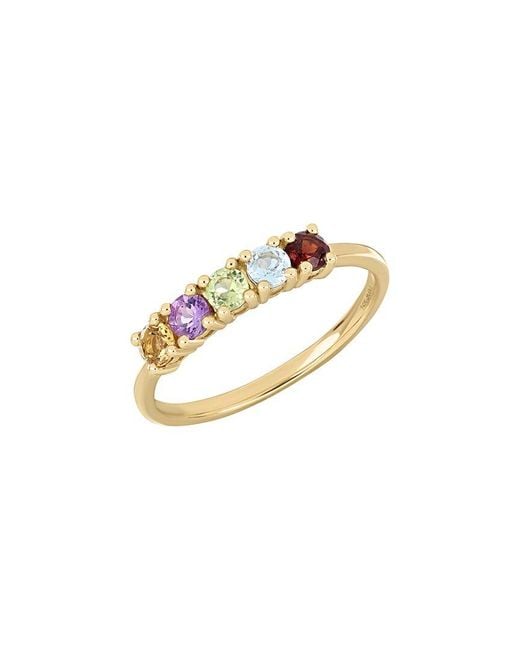 Bony Levy White 14K Color 14K 0.59 Ct. Tw. 5 Mix 14K Topaz Stackable Ring