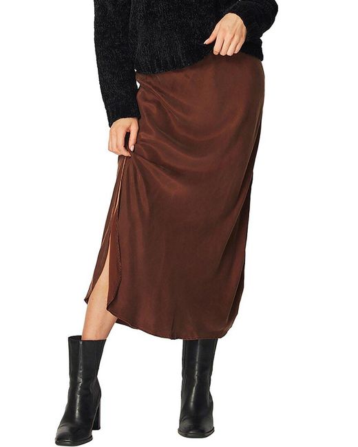 Bella Dahl Brown Bias Maxi Skirt