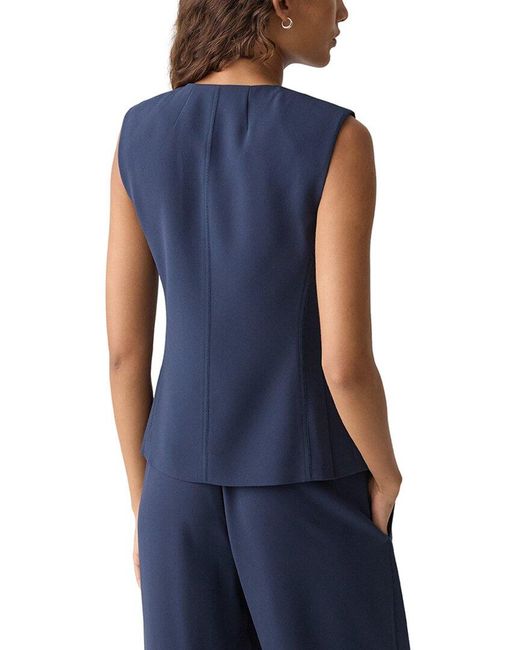 Theory Zig Zag Stitch Vest in Blue | Lyst