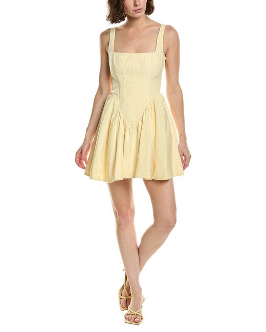 Bardot Yellow Larson Corset Mini Dress