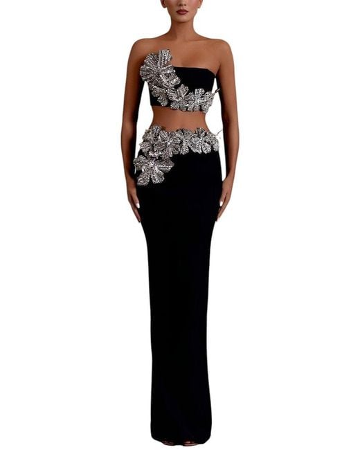 AMINA GLAM Black 2Pc Top & Short Set