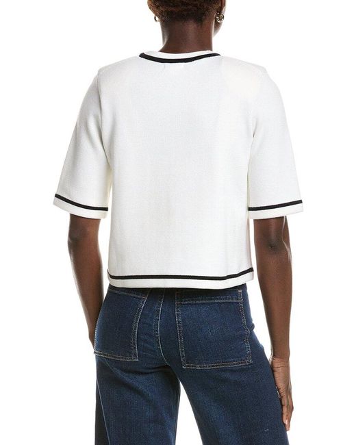 Minnie Rose White Tipped Cropped Jacket