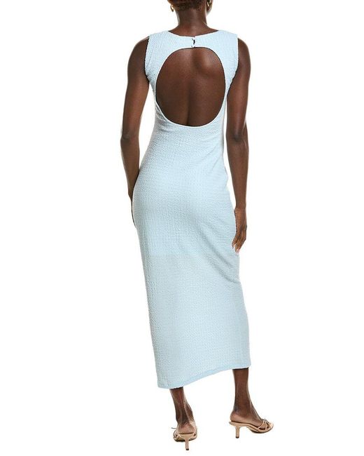 Rag & Bone Blue Crinkle Maxi Dress