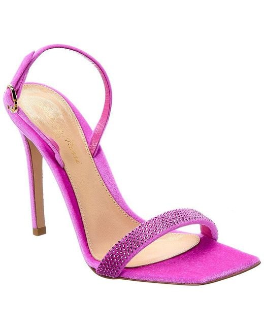 Gianvito Rossi Pink Britney 150 Velvet Sandal
