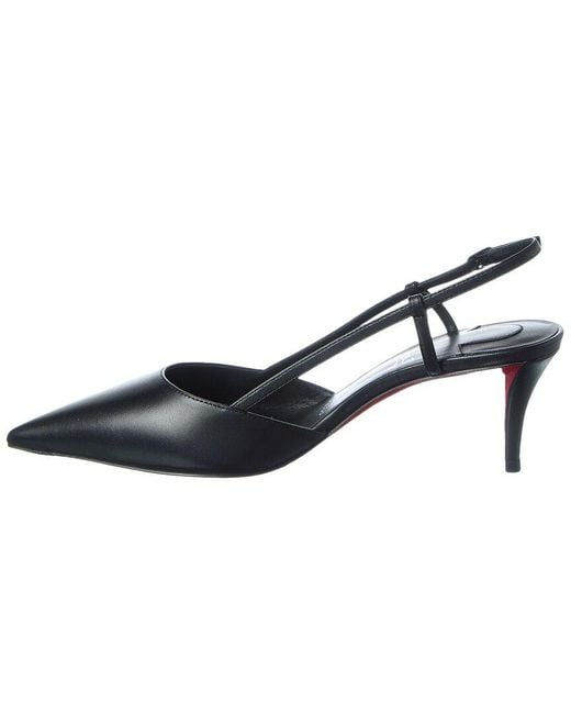 Christian Louboutin Blue Miss Z 60 Leather Slingback Pump