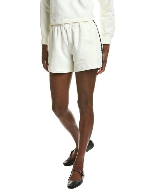 Rag & Bone White Terry Blanket Stitch Short